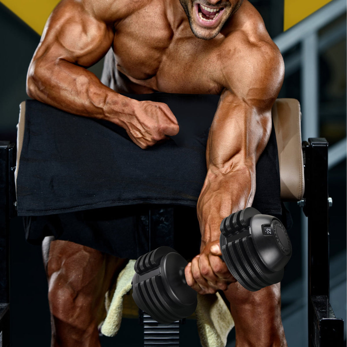 52LB Adjustable Steel & Plastic Dumbbell