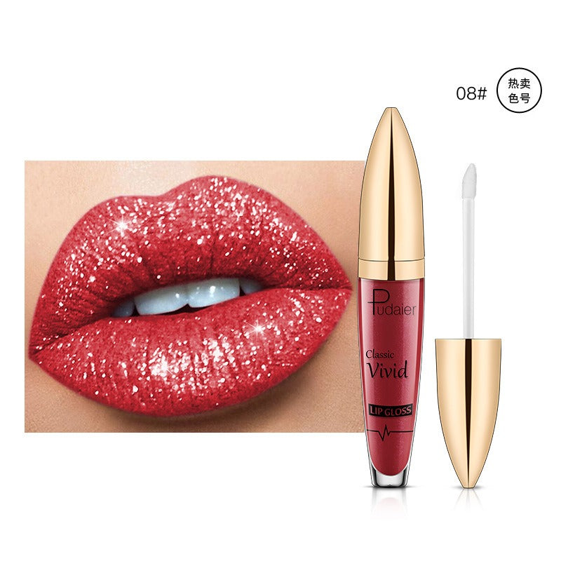 18-Color Shiny Glitter Lip Gloss
