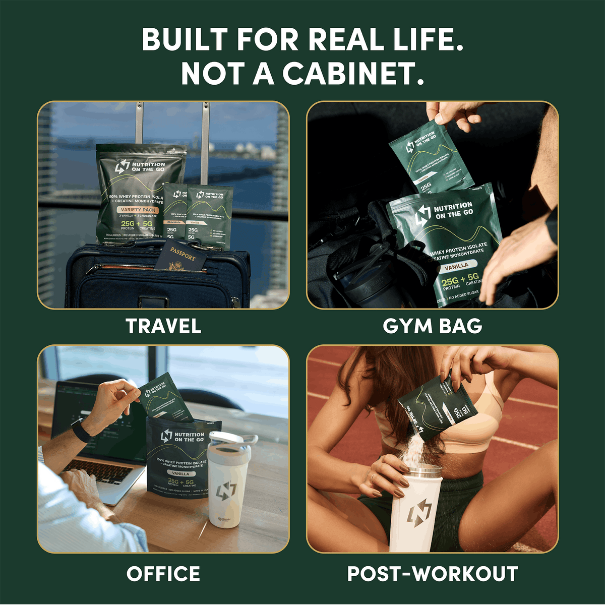2-in-1 Whey Protein Isolate & Creatine Packets
