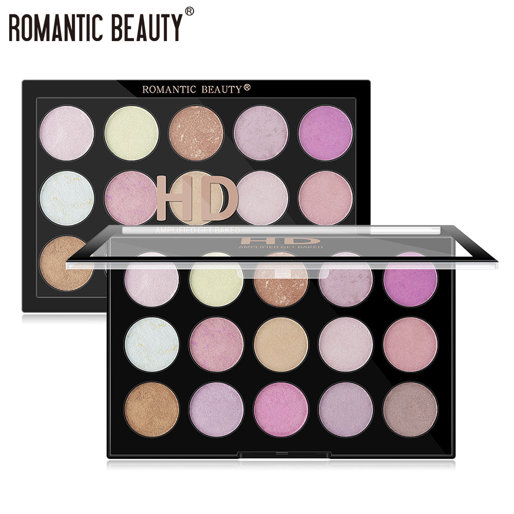 15-Color Pearl Highlighter Palette