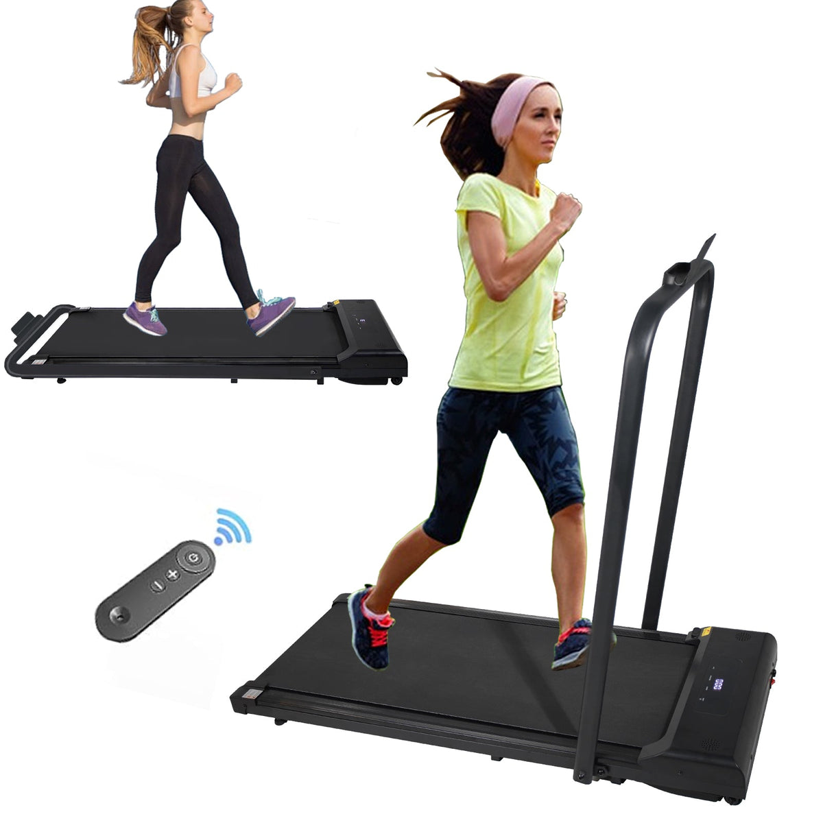 2-in-1 Folding Walking Pad Treadmill
