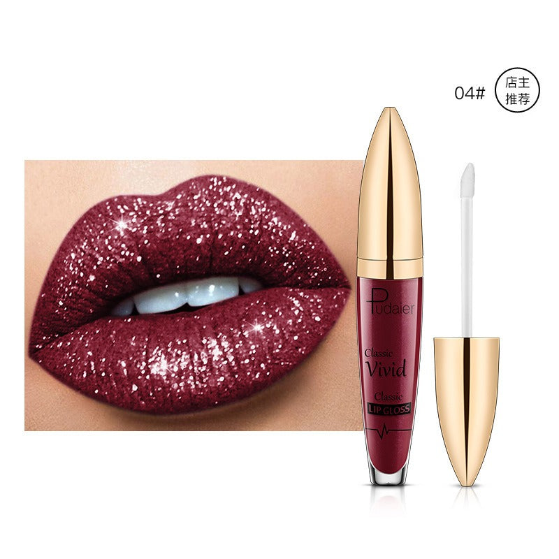 18-Color Shiny Glitter Lip Gloss