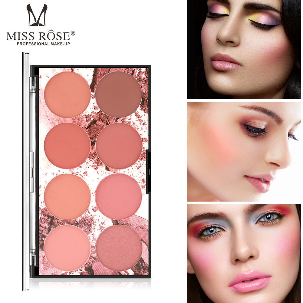 Miss Rose 8-Color Matte Blush Palette