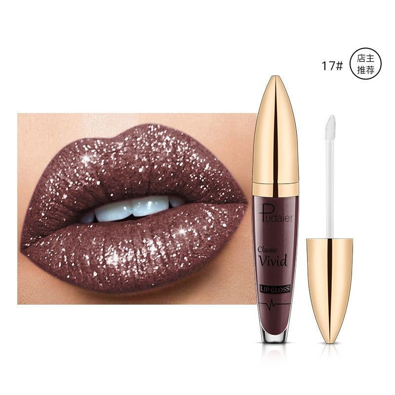 18-Color Shiny Glitter Lip Gloss