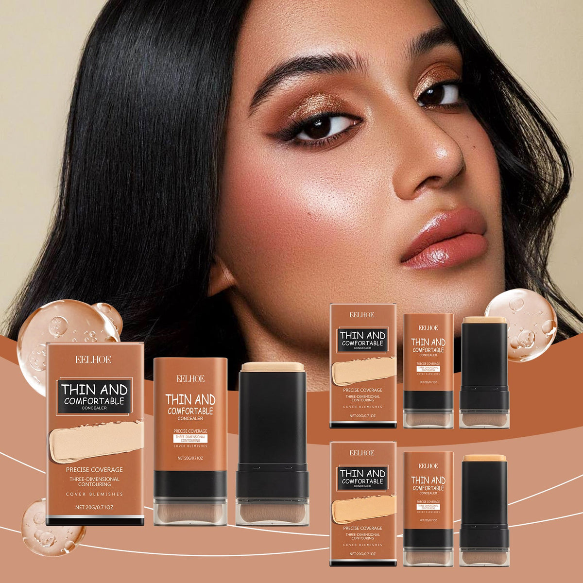 Lightweight Transparent Concealer Foundation Stick