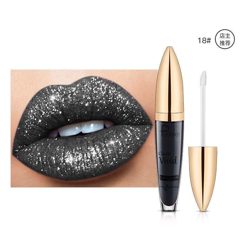 18-Color Shiny Glitter Lip Gloss
