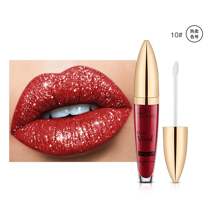 18-Color Shiny Glitter Lip Gloss
