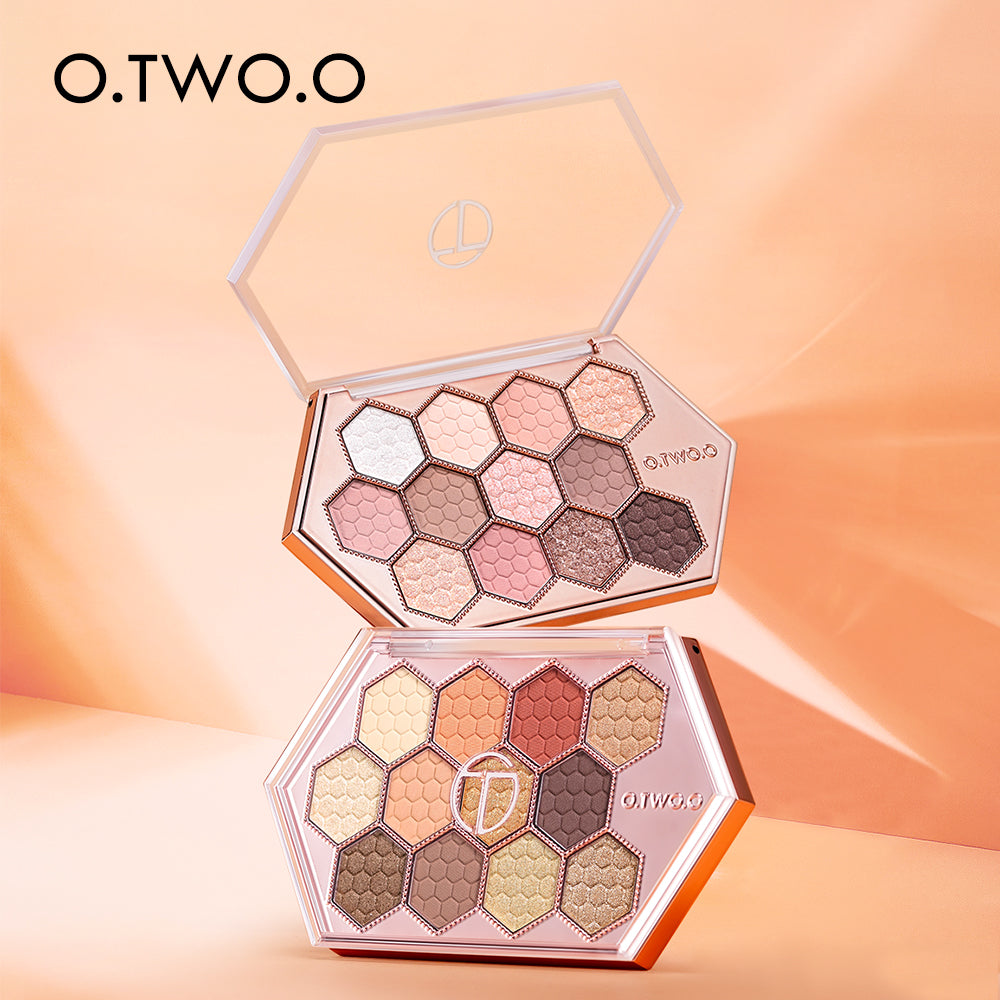12-Color Honeycomb Diamond Eyeshadow Palette
