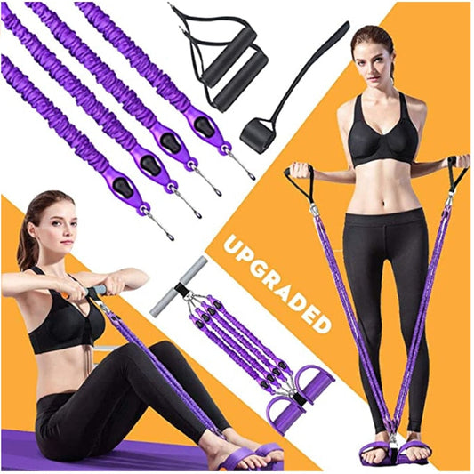 Multifunction Fitness Pedal Exerciser with Pull Rope