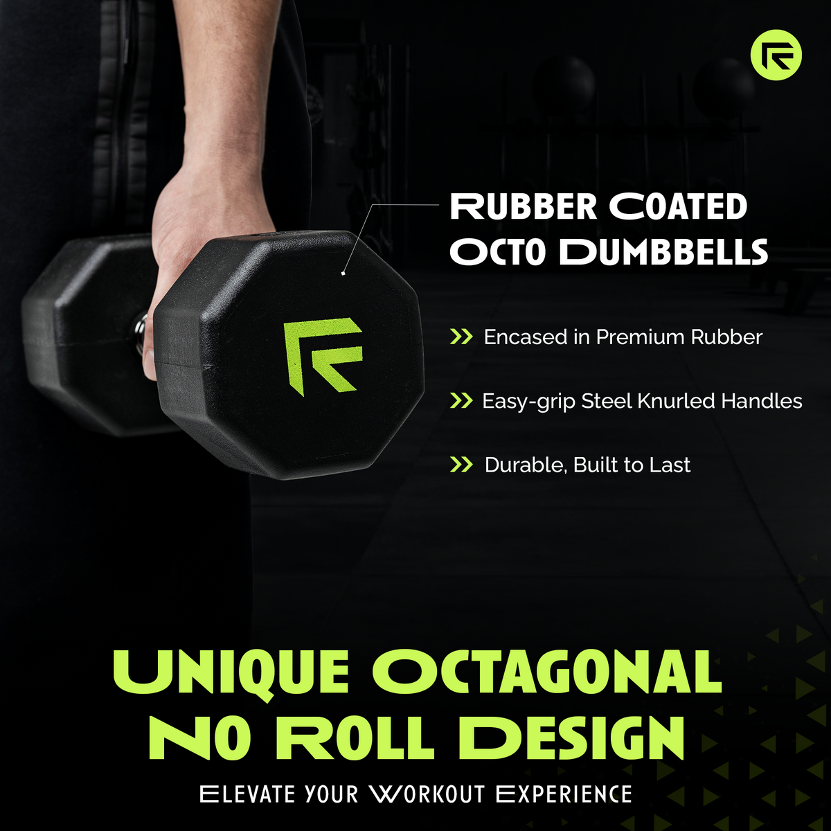 Octo Rubber Dumbbell