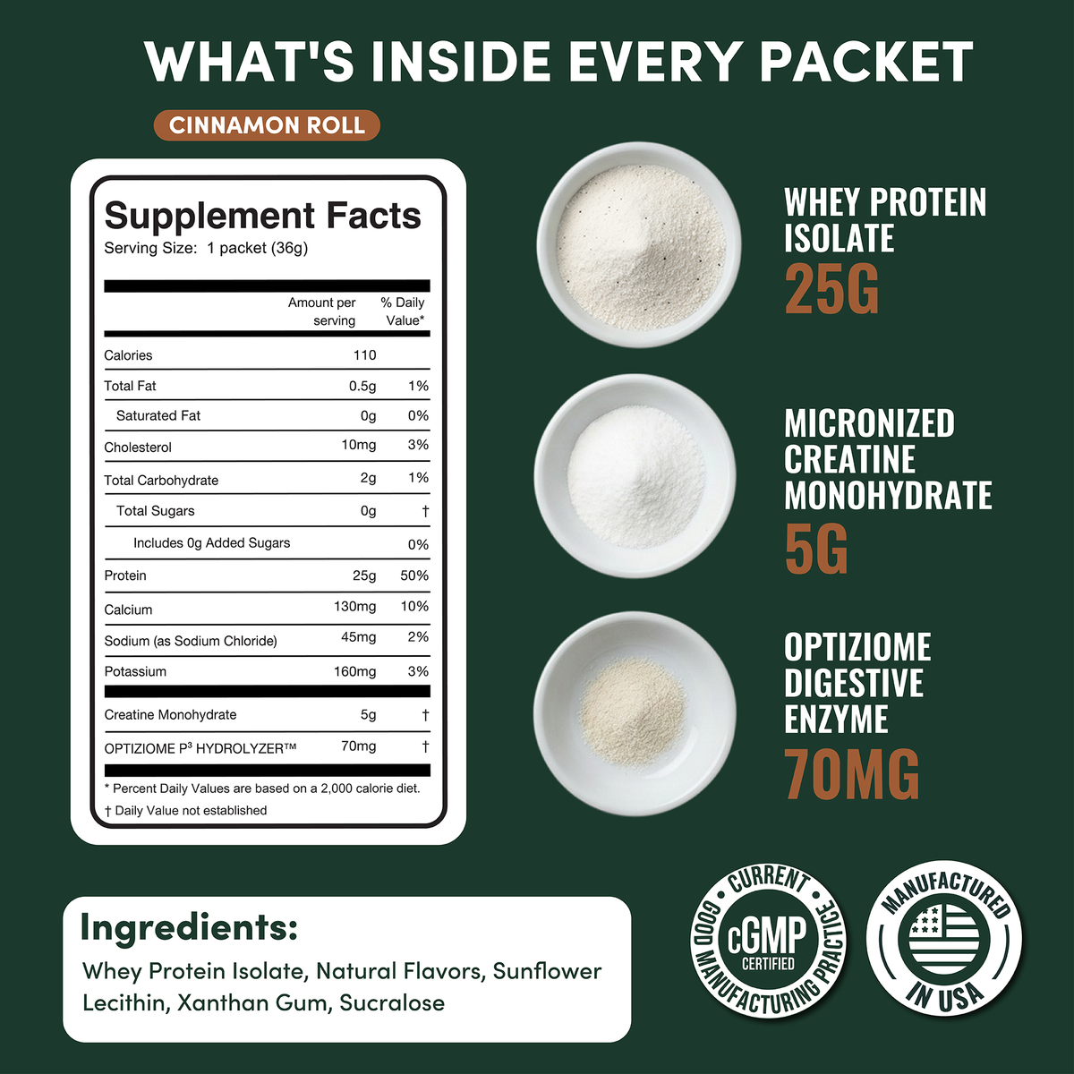 2-in-1 Whey Protein Isolate & Creatine Packets