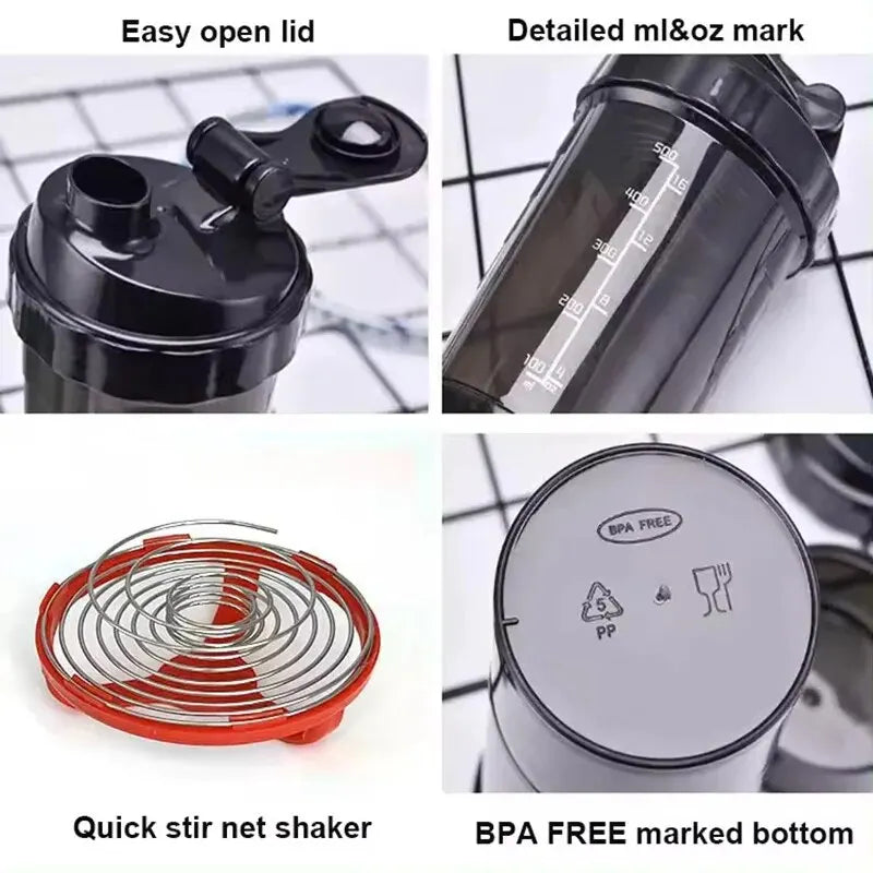 3-Layer Protein Shaker Bottle