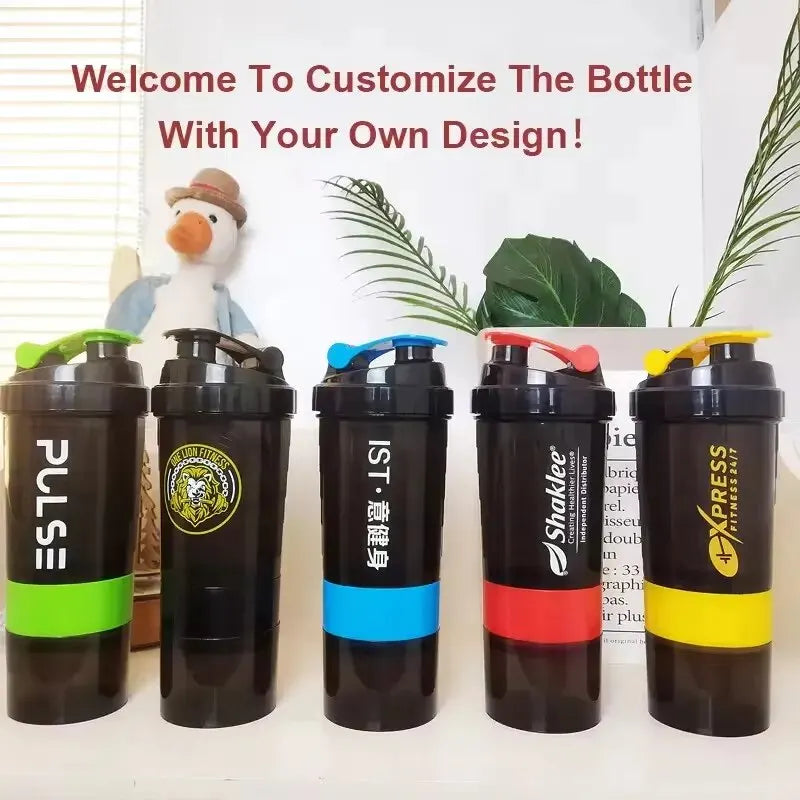 3-Layer Protein Shaker Bottle