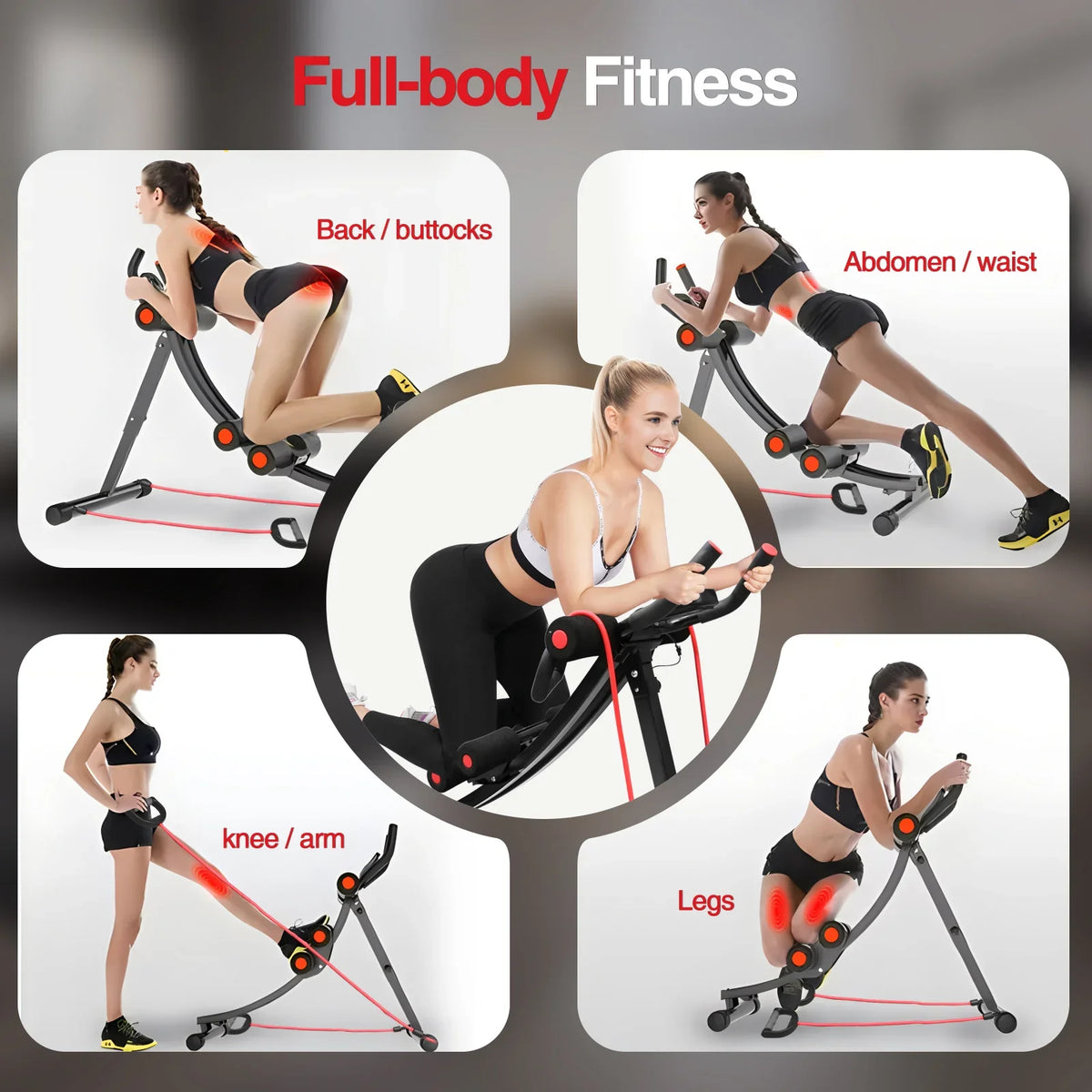 Foldable Ab Machine with LCD Display