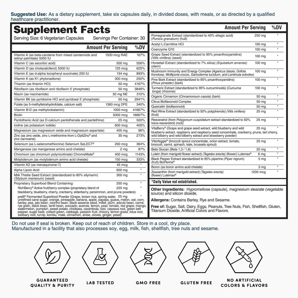 Gold Six Daily Multivitamin
