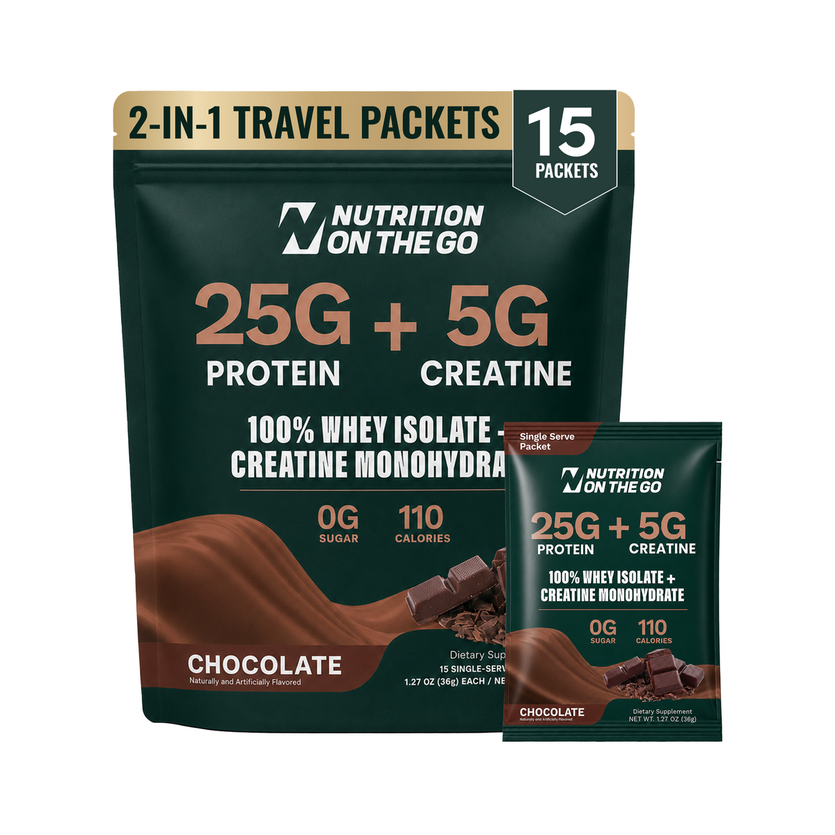 2-in-1 Whey Protein Isolate & Creatine Packets