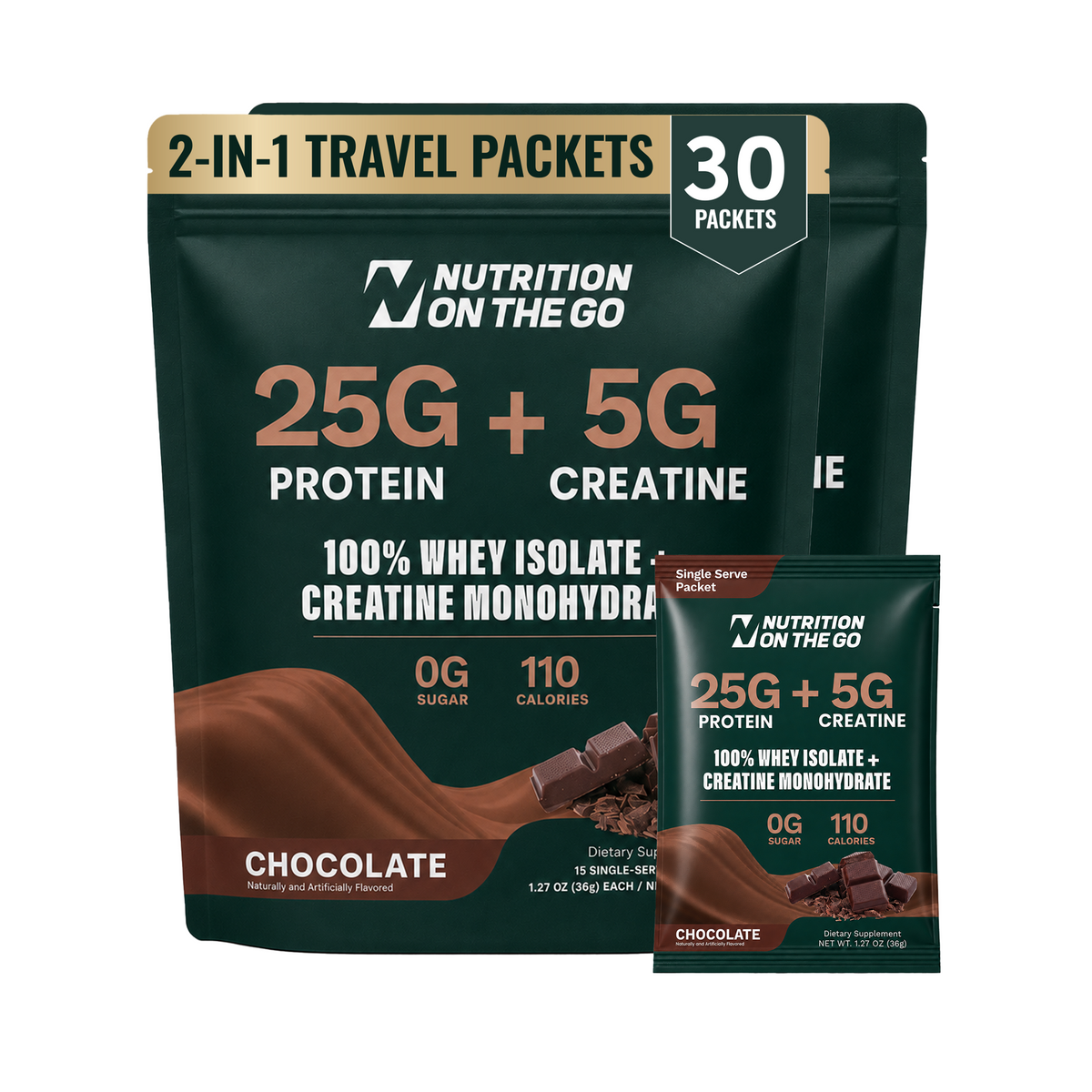 2-in-1 Whey Protein Isolate & Creatine Packets