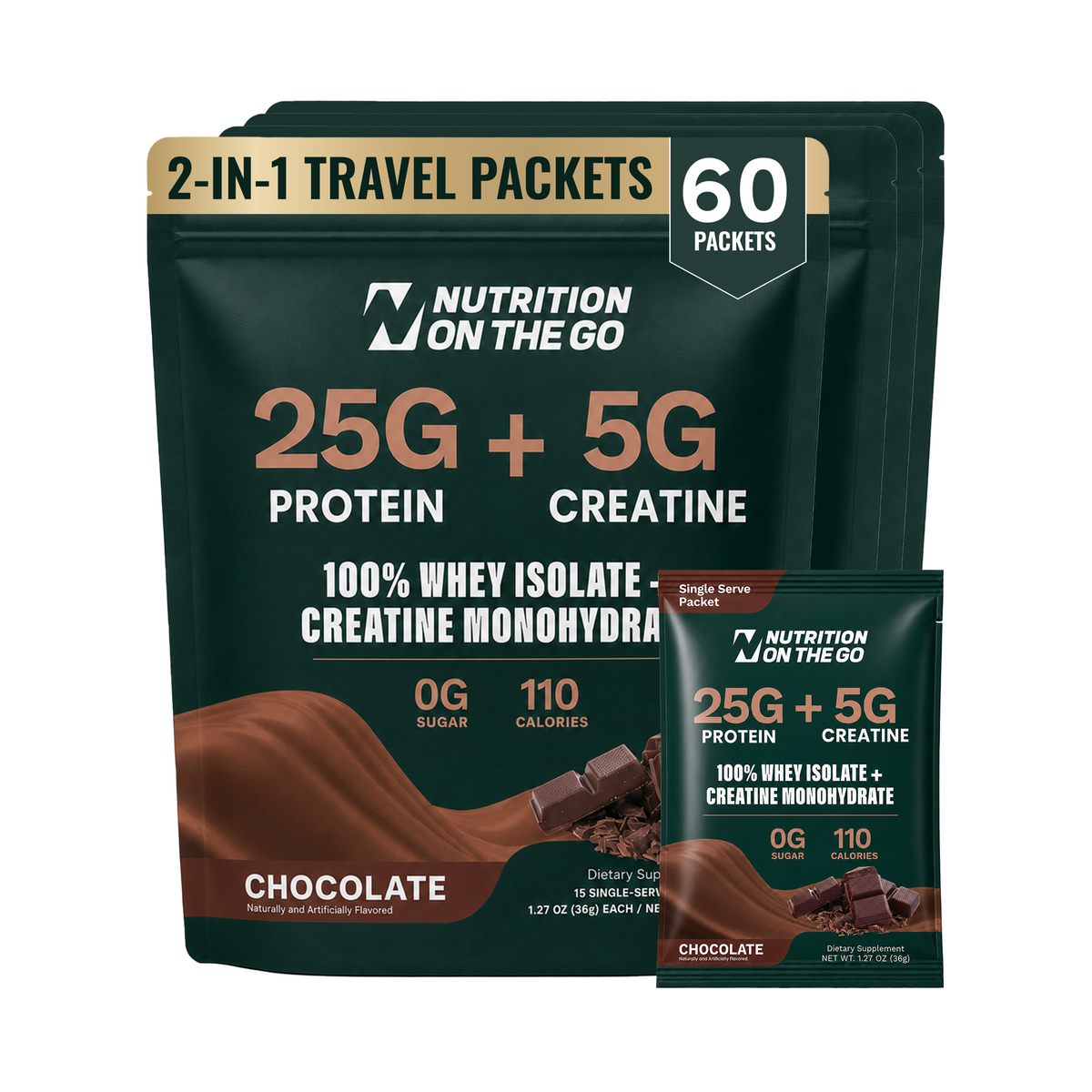 2-in-1 Whey Protein Isolate & Creatine Packets