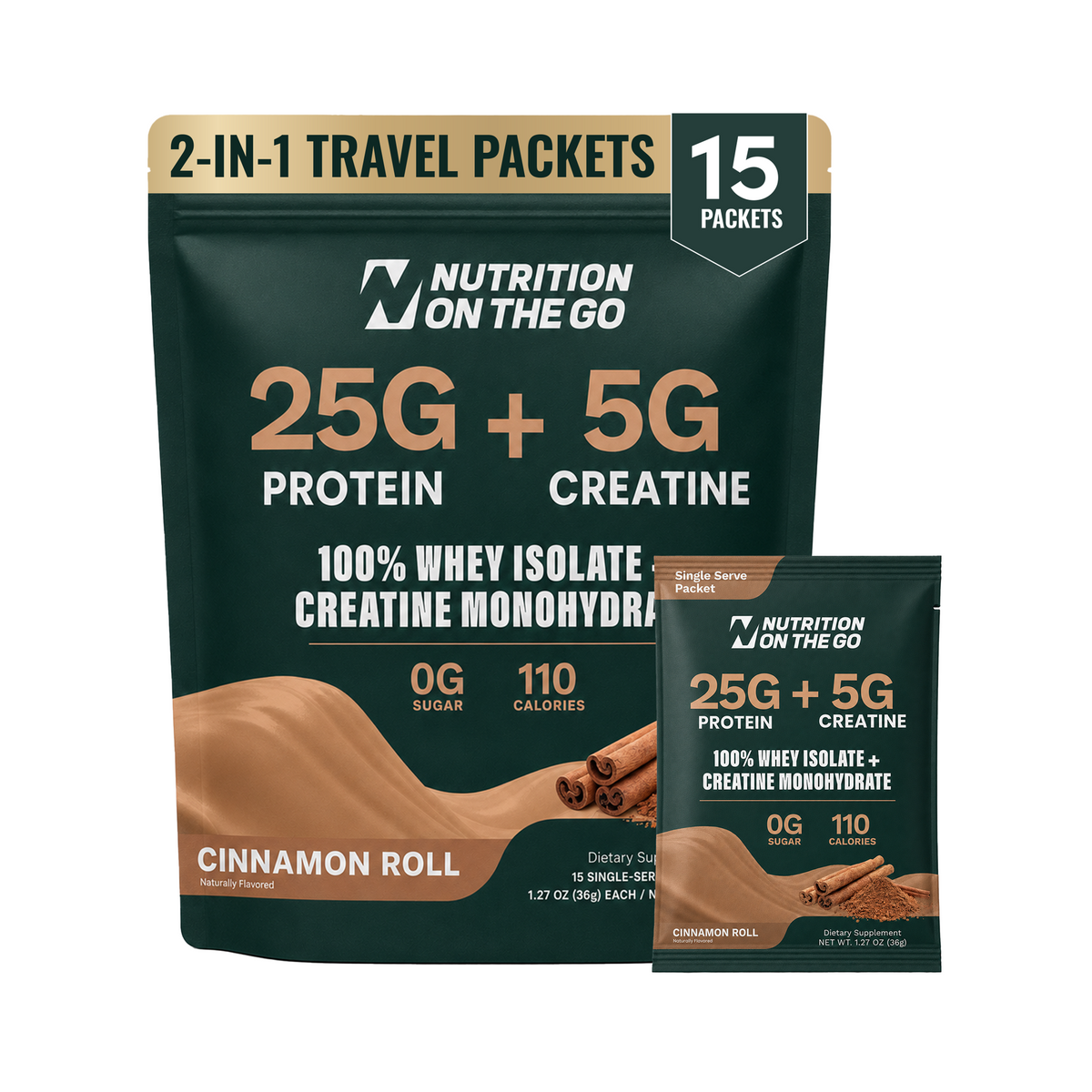2-in-1 Whey Protein Isolate & Creatine Packets