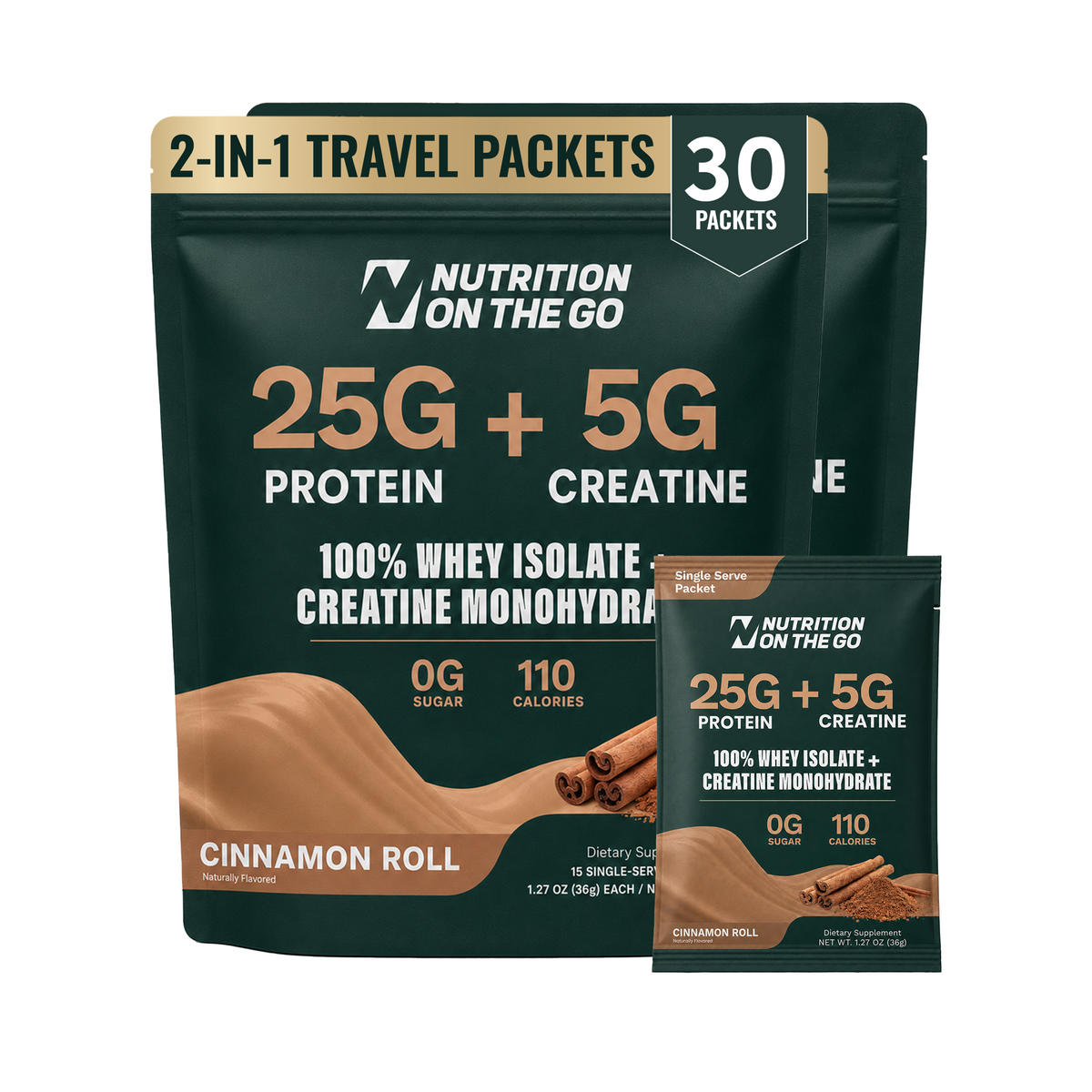 2-in-1 Whey Protein Isolate & Creatine Packets