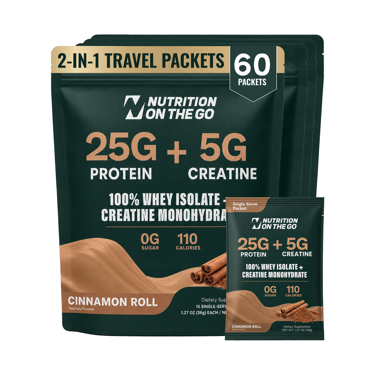 2-in-1 Whey Protein Isolate & Creatine Packets