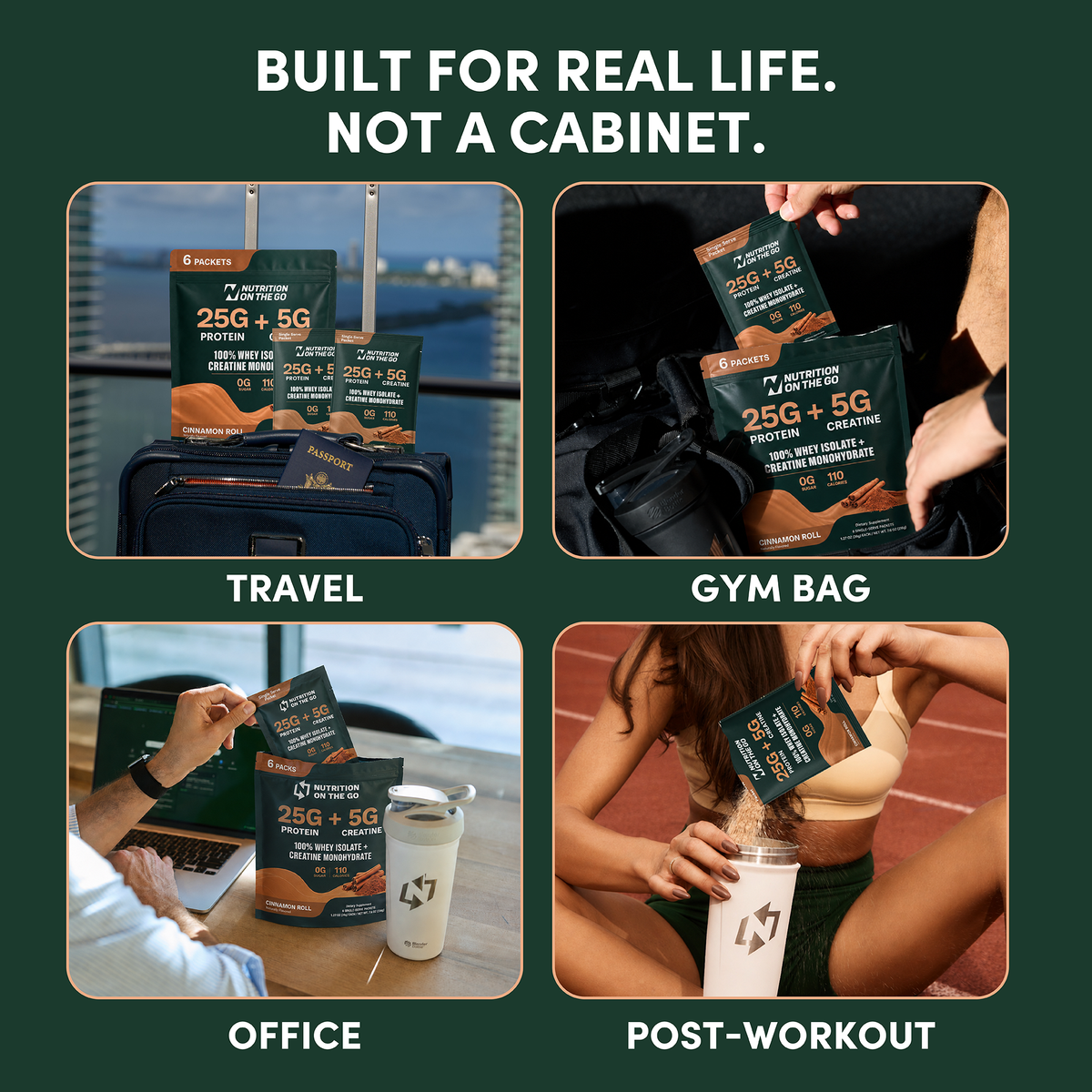 2-in-1 Whey Protein Isolate & Creatine Packets