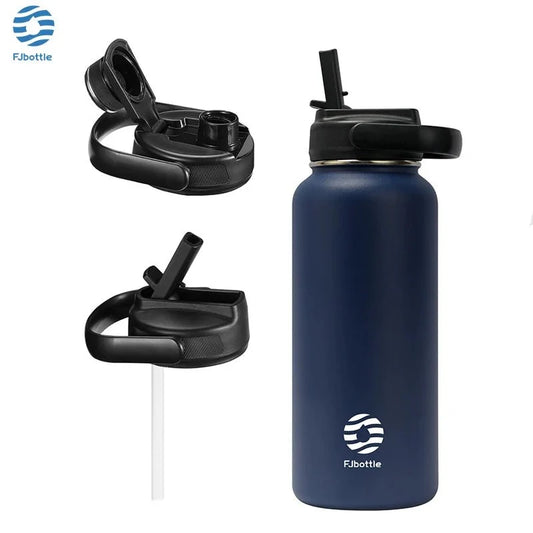 Insulated Water Bottle with Straw Lid