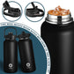 Insulated Water Bottle with Straw Lid