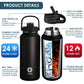 Insulated Water Bottle with Straw Lid