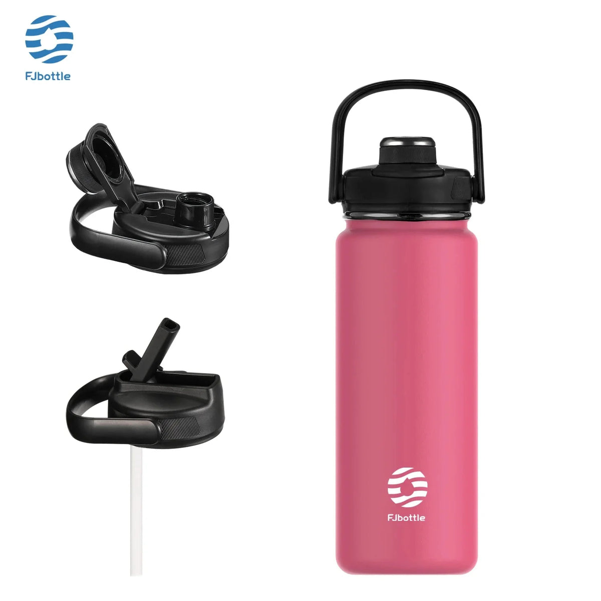 Insulated Water Bottle with Straw Lid
